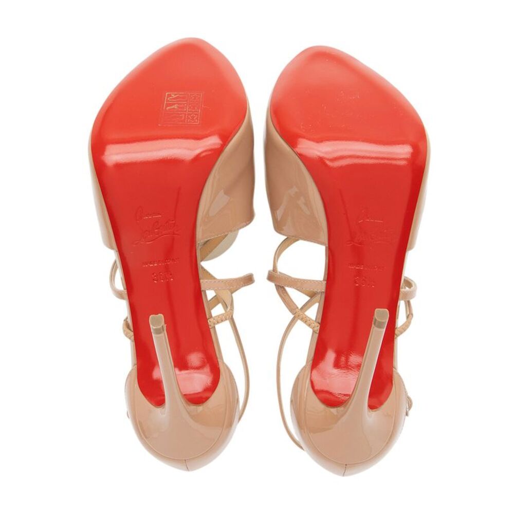 Christian Louboutin Patent Leather Holly Alta Peep Toe Pumps - Size 6.5 / 36.5 - Picture 5 of 7